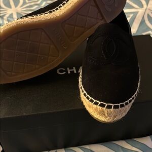 Chanel Black Espadrilles